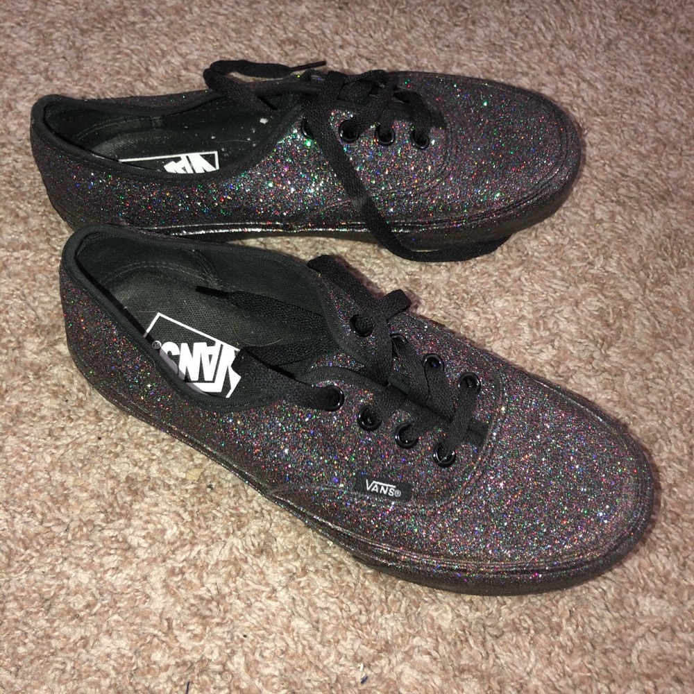 Multicolored Glitter Vans